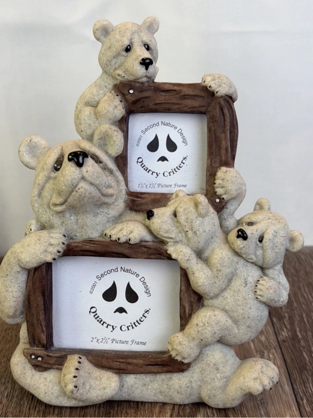 Quarry Critters Second Nature Design Bears 2 Spot Photo Frame